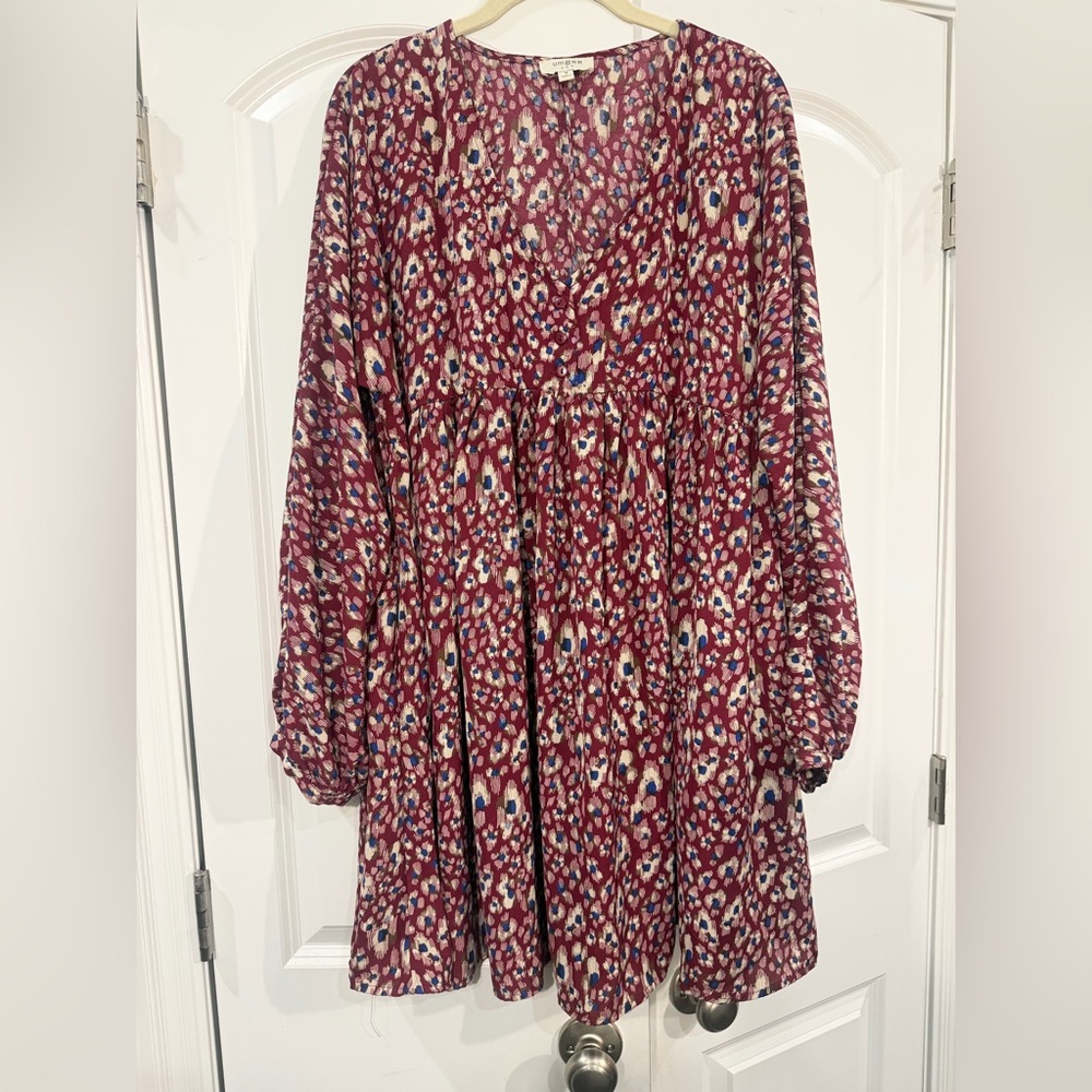 Umgee Pink Leopard Print Mini Dress